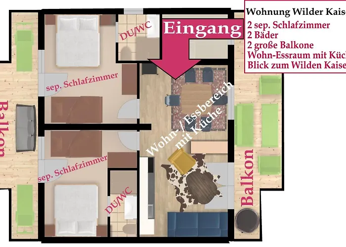 Апартаменты Der Tyroler Adler Im Zentrum Vom Wilden Kaiser Going am Wilden Kaiser